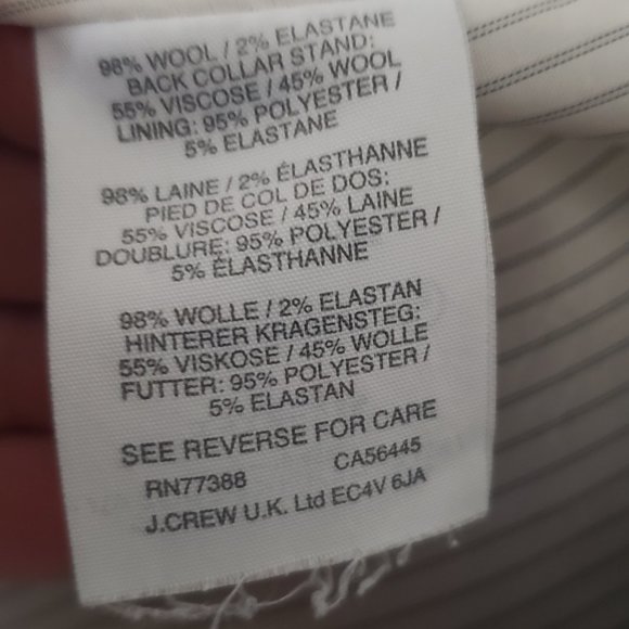 J. Crew Black Regent Wool Blazer in Size 2 - Picture 3 of 5